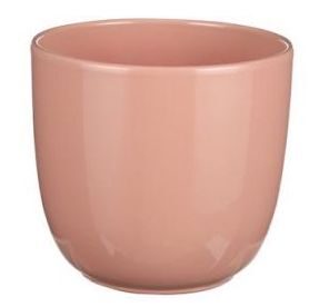 Mica decorations Pot tusca d17 h16 cm lichtroze bloempot