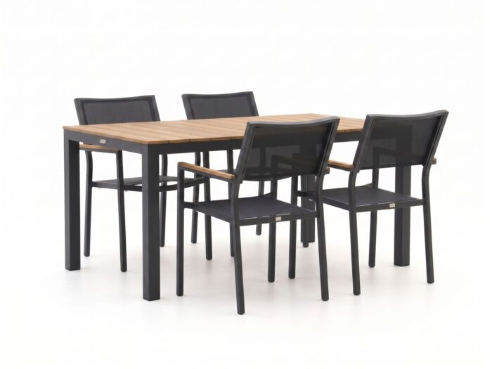 Bellagio tuinmeubelen Bellagio Roma/Fidenza 160cm dining tuinset 5-delig stapelbaar Laagste prijsgarantie!