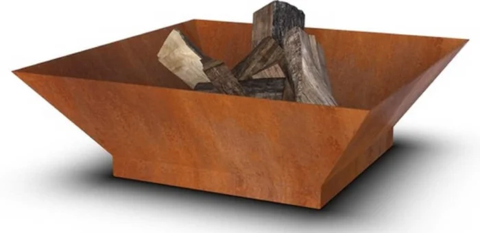 Geroba Oskol Vuurschaal 800 x 800 x 280 mm Cortenstaal - bruin