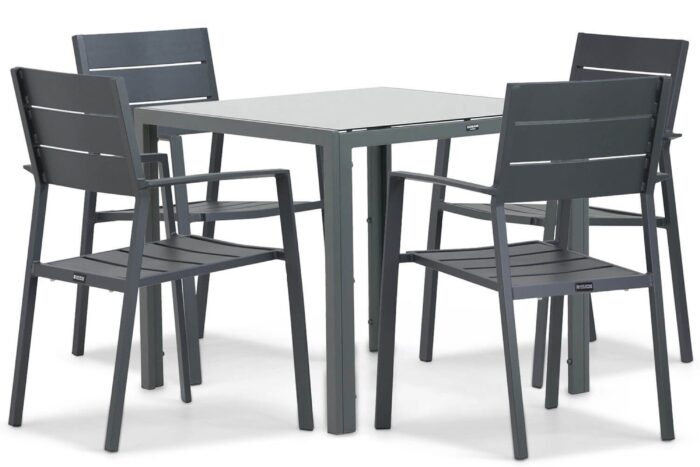 Lifestyle Garden Furniture Stella/Venustas 85 cm dining tuinset 5-delig – Grijs-antraciet