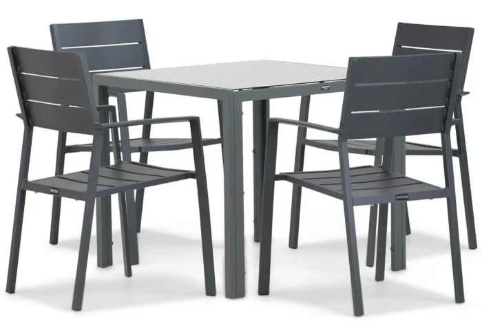 Lifestyle Garden Furniture Stella/Venustas 85 cm dining tuinset 5-delig - Grijs-antraciet