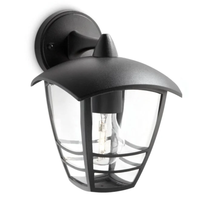 Philips Creek buitenwandlamp omlaag zwart verlichting
