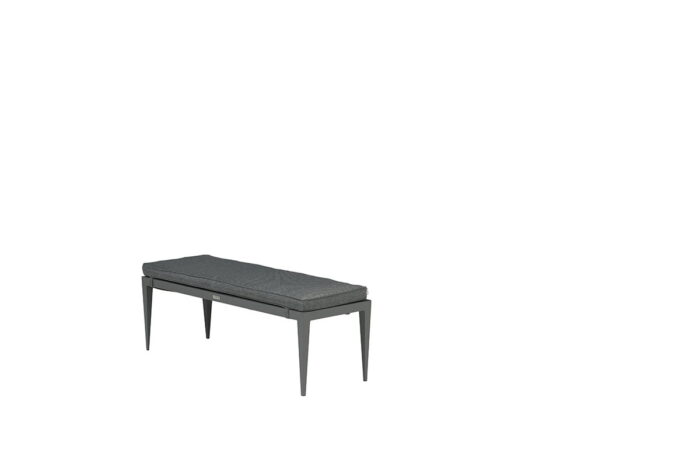 Garden impressions Bali bank 110x40xH45 carbon black/mystic grey – zwart