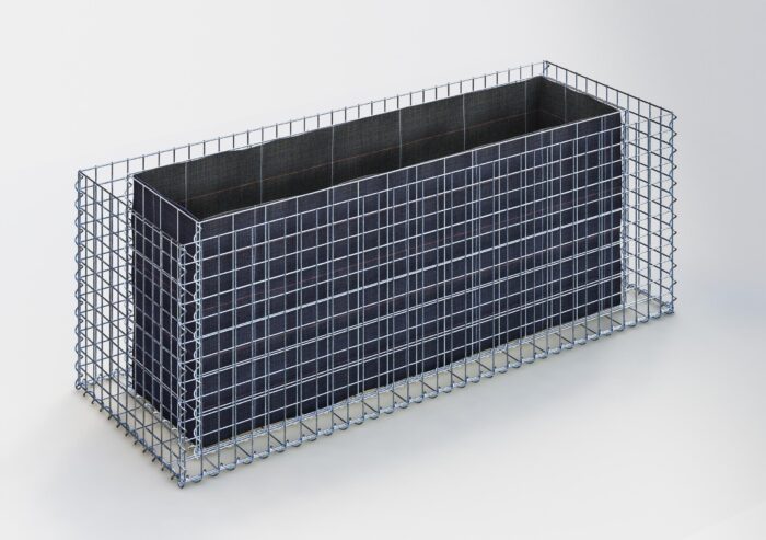 Gabiona Deutschland Rechthoekig verhoogd bed 170 cm x 60 cm x 60 cm (L x H x D), maaswijdte 5 x 5 cm, wanddikte 10 cm