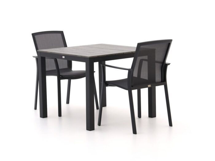 Bellagio tuinmeubelen Bellagio Dranera/Fidenza 90cm dining tuinset 3-delig stapelbaar Laagste prijsgarantie! – Grijs