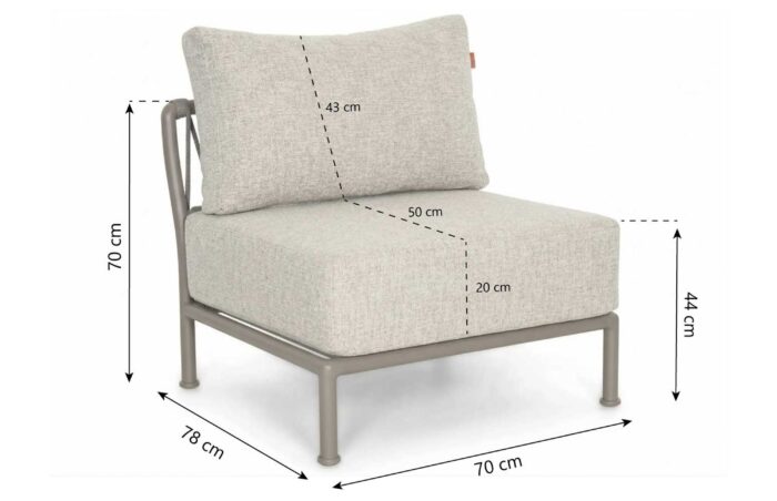 Santika Miyoura Midden module – Taupe-naturel-bruin