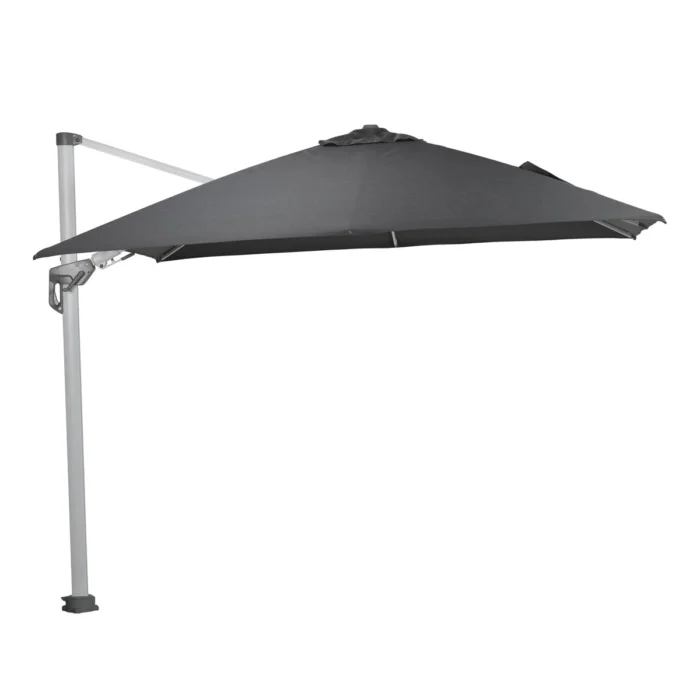 Garden impressions Hawaii zweefparasol Deluxe 300x300 wit/donkergrijs zonwering