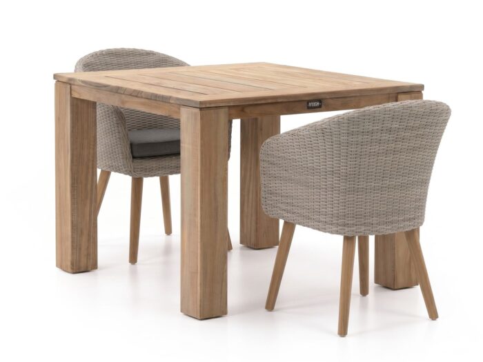 Intenso Furniture Intenso Tropea/ROUGH-X 100cm dining tuinset 3-delig Laagste prijsgarantie!