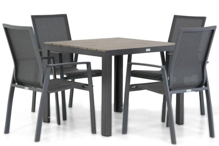 Lifestyle Garden Furniture Ultimate/Young 92 cm dining tuinset 5-delig – Grijs-antraciet