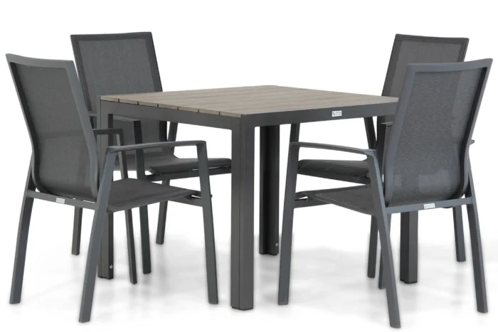 Lifestyle Garden Furniture Ultimate/Young 92 cm dining tuinset 5-delig - Grijs-antraciet