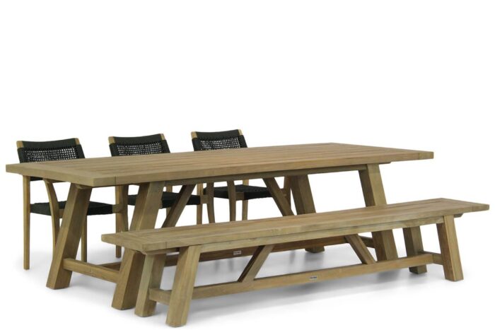 Lifestyle Garden Furniture Dallas/Lazio 260 cm dining tuinset 5-delig – Groen