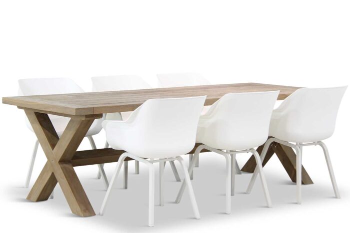 Hartman Sophie element/Oregon 240 cm dining tuinset 7-delig – Wit