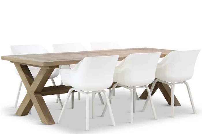 Hartman Sophie element/Oregon 240 cm dining tuinset 7-delig - Wit