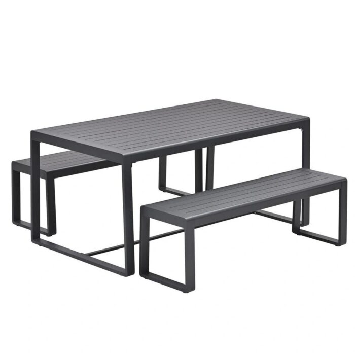 Garden impressions Amada Picknick Set Carbon Black – grijs