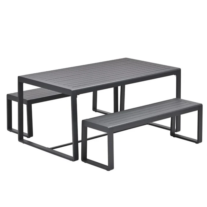 Garden impressions Amada Picknick Set Carbon Black - grijs
