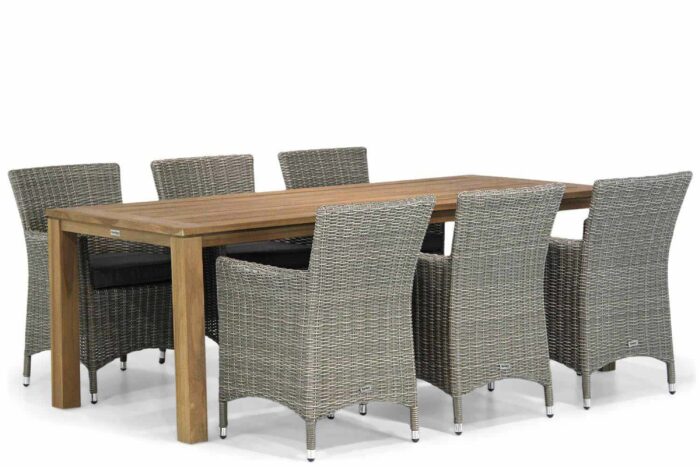 Garden Collections Dublin/Bristol 220 cm dining tuinset 7-delig – Grijs-antraciet