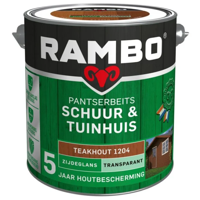 Rambo Pantserbeits schuur en tuinhuis zg tr. 1204 2,5l - hout