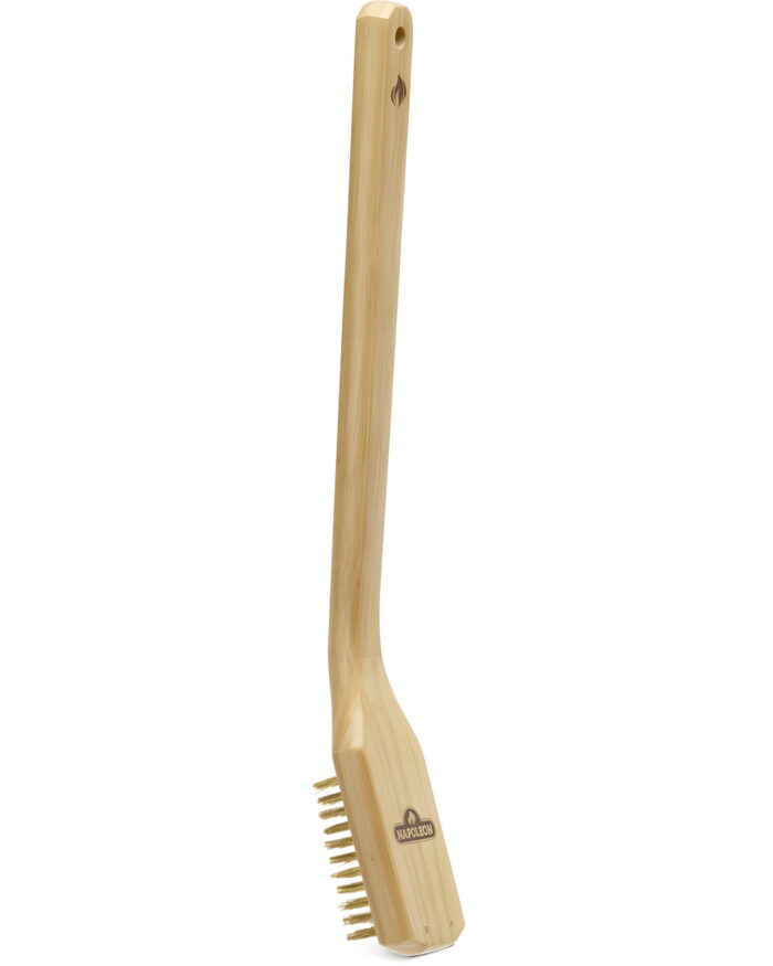 Napoleon grills Essential messing grillborstel met houten handvat