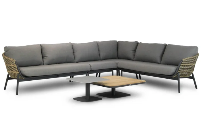 Coco Nathan/Ralph 60/90 cm hoek loungeset 6-delig - Taupe-naturel-bruin