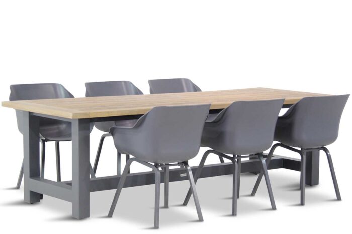 Hartman Sophie element/San Francisco 260 cm dining tuinset 7-delig – Grijs-antraciet