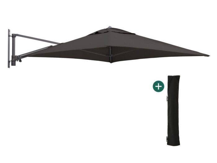 Shadowline muurparasol 200x200cm Laagste prijsgarantie! – Zwart