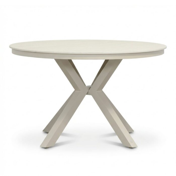 LUX outdoor living Cuba dining tuintafel 4 personen | sintered stone + aluminium | beige | 120cm rond