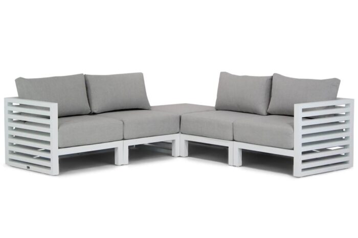 Santika Furniture Jaya hoek loungeset 5-delig – Wit