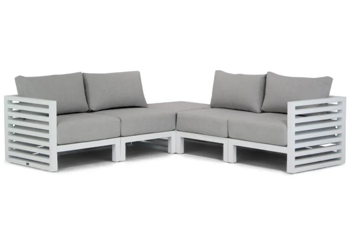 Santika Furniture Jaya hoek loungeset 5-delig - Wit