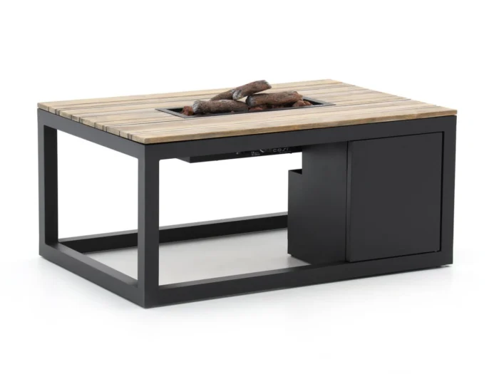 Cosiraw lounge vuurtafel 120x80x55cm - Grijs
