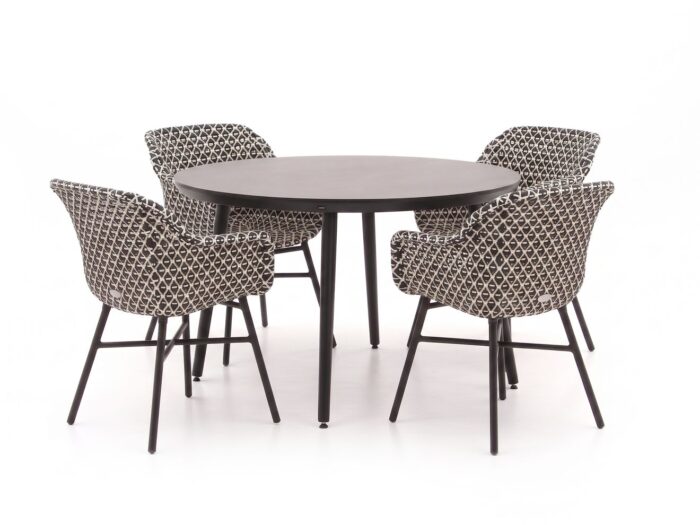Hartman tuinmeubelen Hartman Delphine/Sophie Studio ø128cm dining tuinset 5-delig Laagste prijsgarantie!