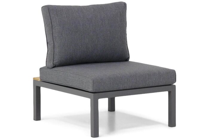Lifestyle Palm Beach midden module antraciet/teak – Grijs-antraciet