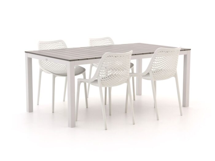 Forza Furniture Forza Ripi/Fidenza 183cm dining tuinset 5-delig stapelbaar Laagste prijsgarantie! – Grijs