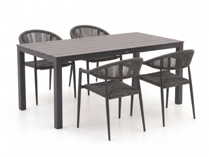Manifesto Furniture Belpasso/Menzano 160cm dining tuinset 5-delig stapelbaar