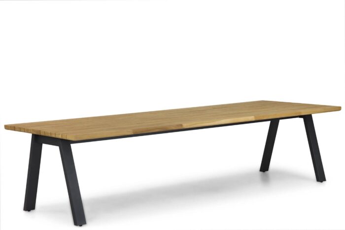 4 Seasons Outdoor Ambassador dining tuintafel laag 280 x 100 cm – Taupe-naturel-bruin