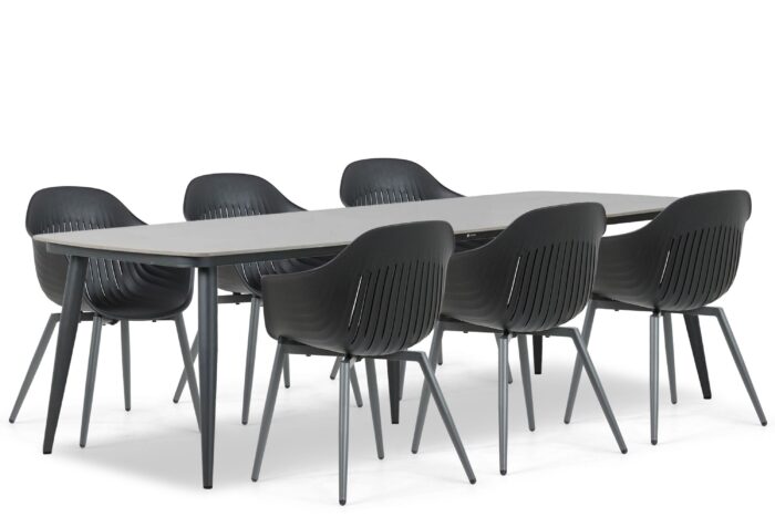 Lifestyle Garden Furniture Lissabon/Vienna 240 cm dining tuinset 7-delig – Grijs-antraciet