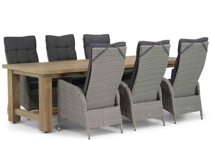 Garden Collections Lincoln/Fourmile 260 cm dining tuinset 7-delig – Grijs-antraciet