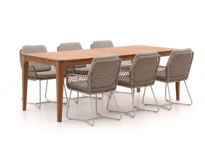 Intenso Furniture Trasimeno/Bruca 220cm dining tuinset 7-delig – Taupe