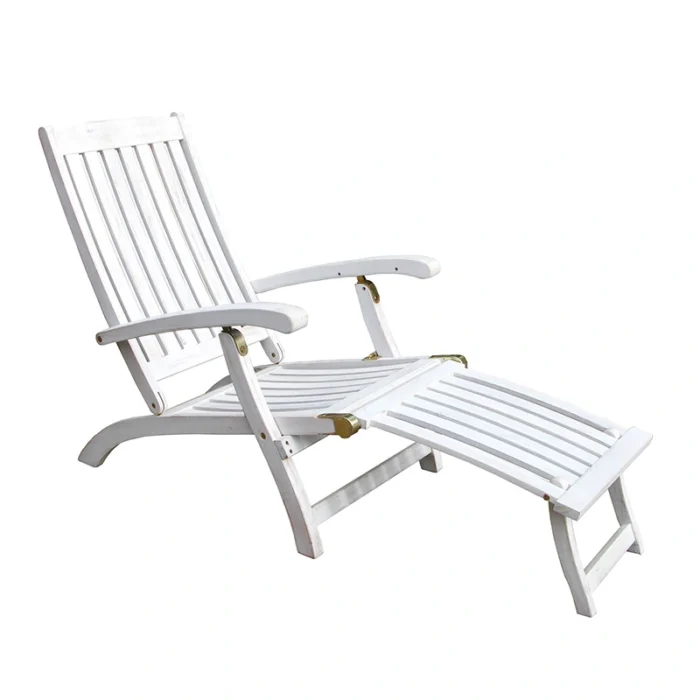 Own Deckchair Acacia White wash - wit