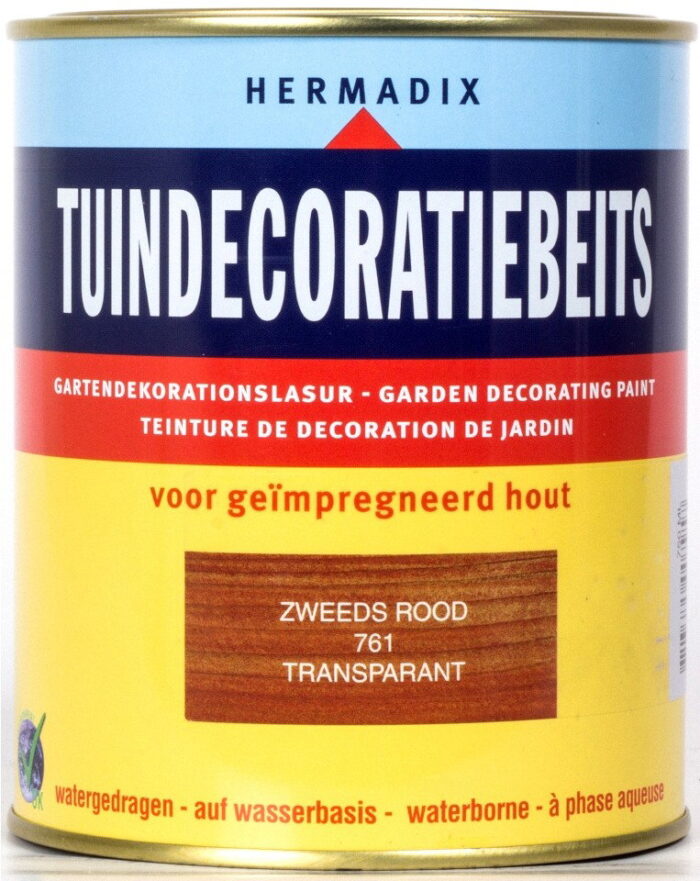 Hermadix Tuindecoratiebeits 761 zweeds rood 750 ml