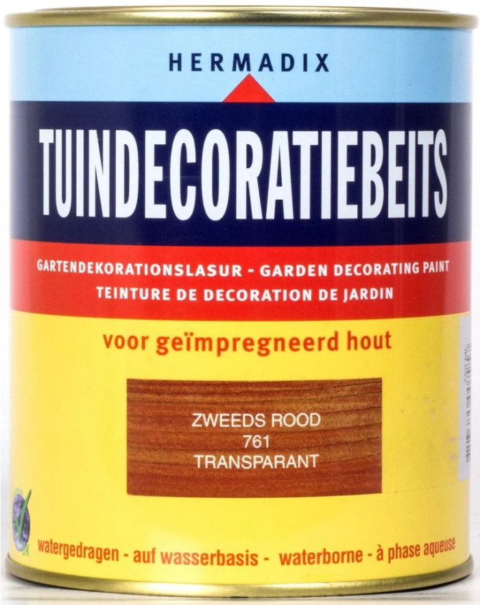 Hermadix Tuindecoratiebeits 761 zweeds rood 750 ml