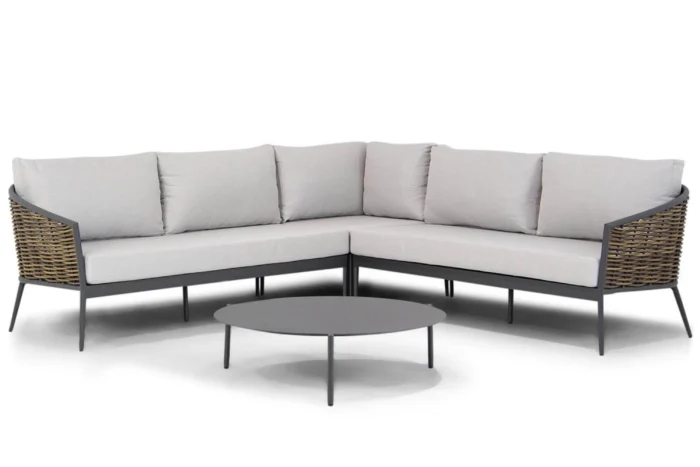 Coco Ewa/Pacific 100 cm hoek loungeset 4-delig - Taupe-naturel-bruin
