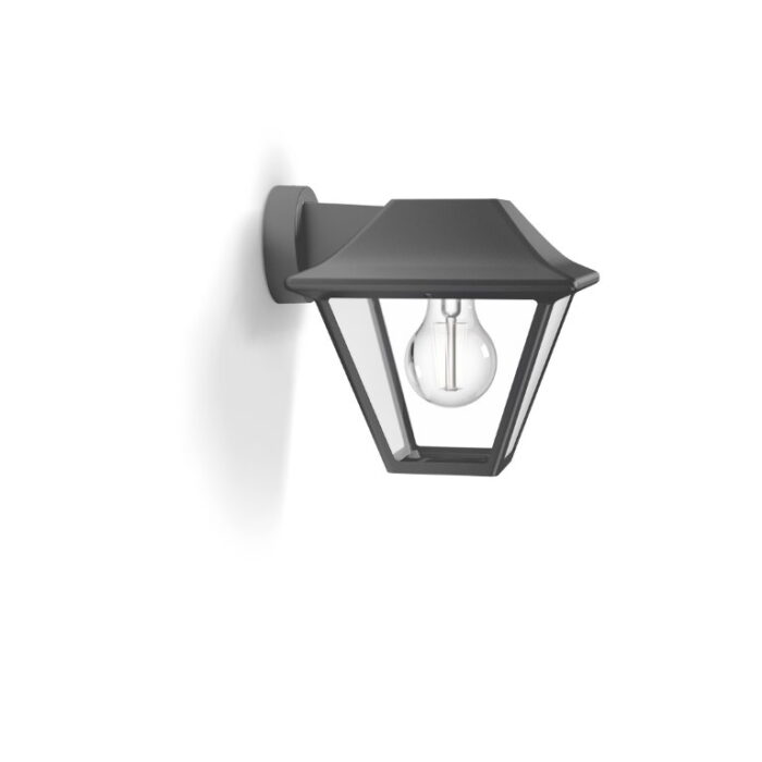 Philips Alpenglow Wall Anthracite 1x60W HV verlichting – grijs;zwart