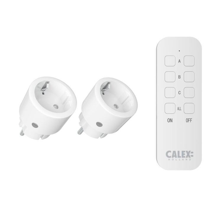 Calex Indoor Remote Control Set 1 remote 2 sockets 10A,2300W