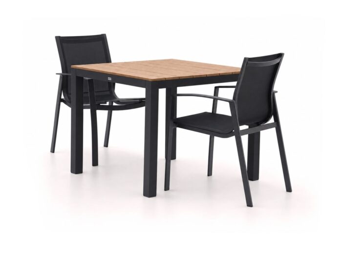 Forza Furniture Altea/Fidenza 90cm dining tuinset 3-delig stapelbaar