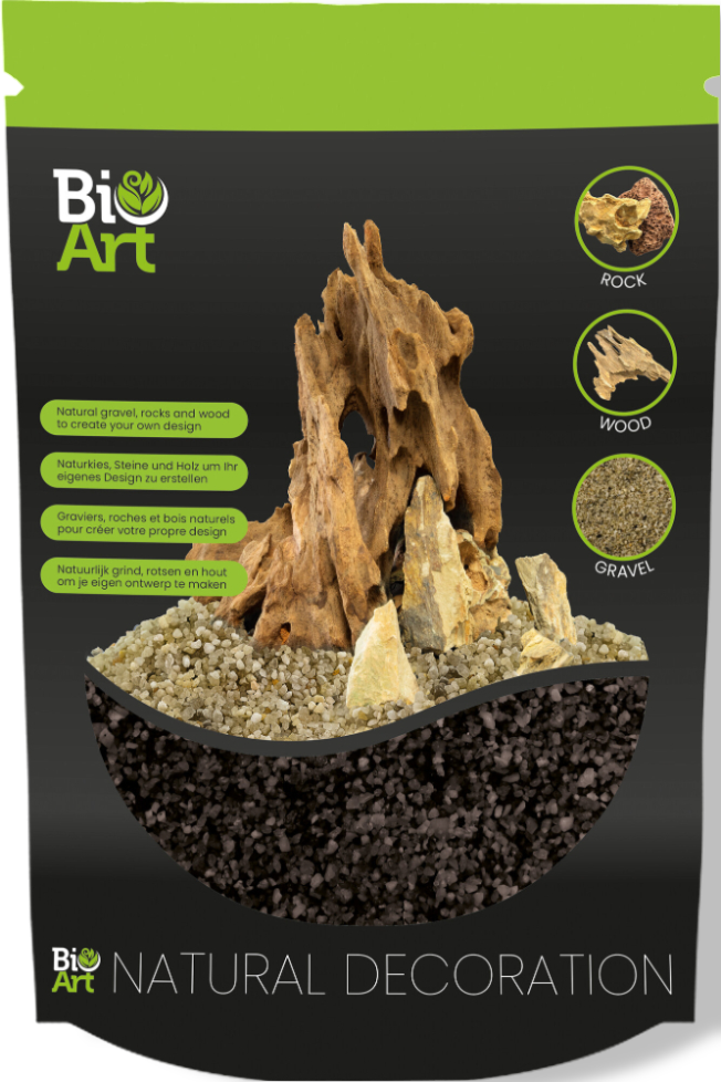 Aquadistri Gravel zwart 800 gram BioArt
