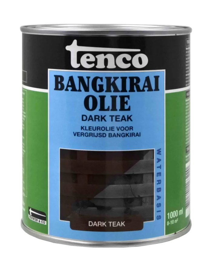 Tenco Bangkirai olie dark teak 1l verf/beits - bruin