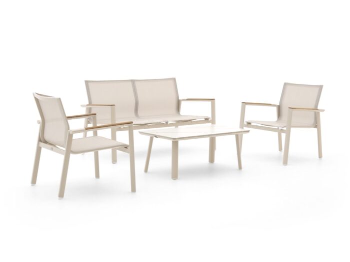 Forza Furniture Forza Asmonte stoel-bank loungeset 4-delig Laagste prijsgarantie! – Wit