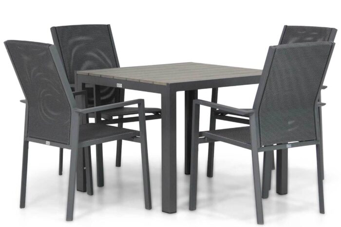 Presto Ricadi/Young 92 cm dining tuinset 5-delig – Grijs-antraciet