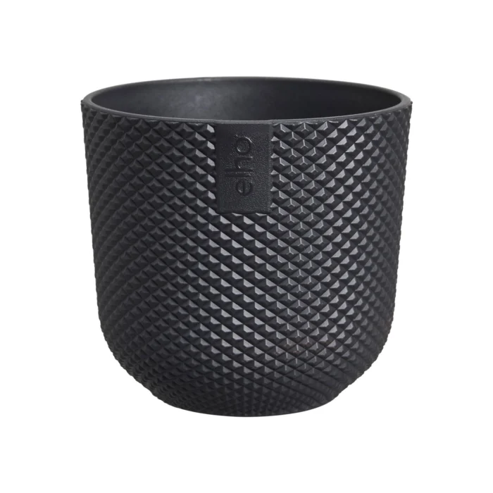Elho Jazz rond mini 7 cm living black bloempot - zwart