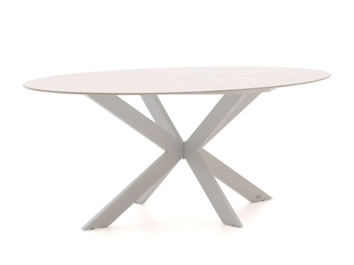 Bellagio tuinmeubelen Furato ellips dining tuintafel 200x110cm - Wit